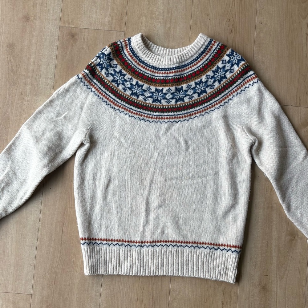 J Crew Men’s Fair Isle Sweater L
